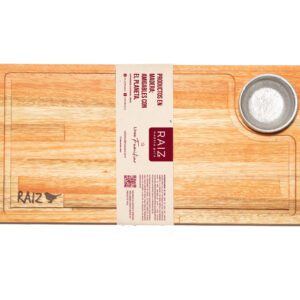 Burga. Tabla de madera hamburguesera con dip / picada - 30 x 18 x 2 cm