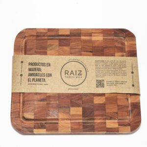 Gourmet I. Tabla de madera diseño end grain - 28 x 31 x 3 cm
