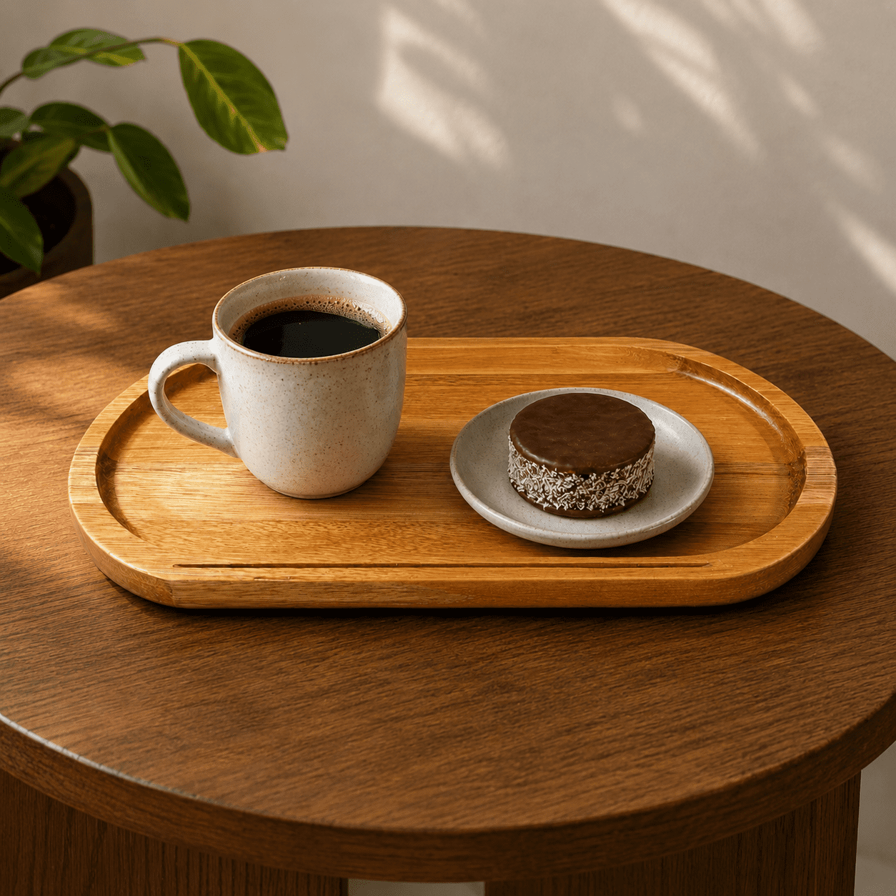 Cafecito Bandeja De Madera Desayuno, Cafe, Mate - 32 x 16.5 x 2 Cm - Imagen 2